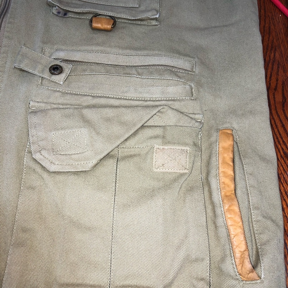 ORVIS SIZE LARGE 100% COTTON FISHING VEST AT LEAST 14 POCKETS ADJUSTABLE WAIST - Picture 4 of 9